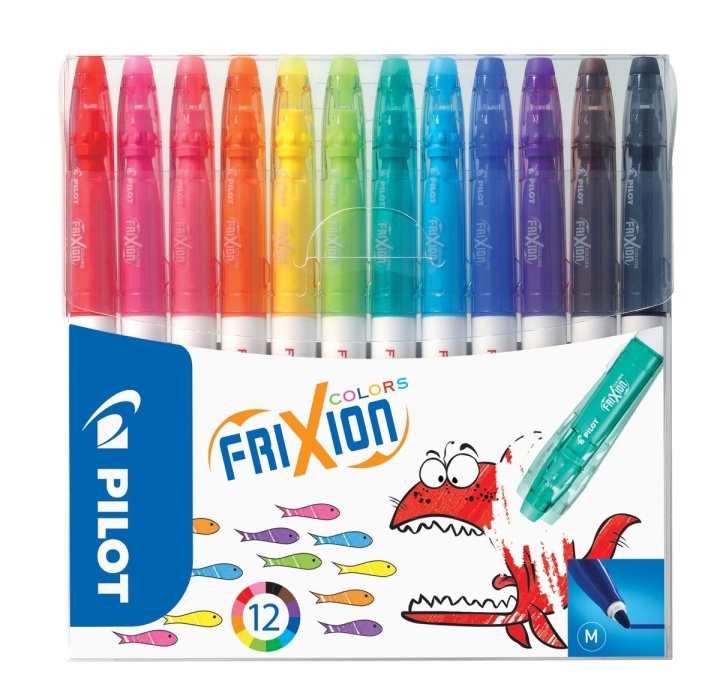 Frixion Colors 12 kpl Pyyhittävät Tussit (3 vuota+) ryhmässä Kynät / Taiteilijakynät / Tussit @ Pen Store (109080)