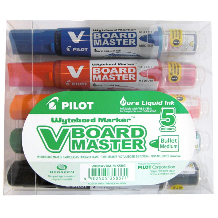 V-Board Master Kartionmuotoinen 5-setti ryhmässä Kynät / Toimisto ja merkkaus / Valkotaulutussit @ Pen Store (109301)