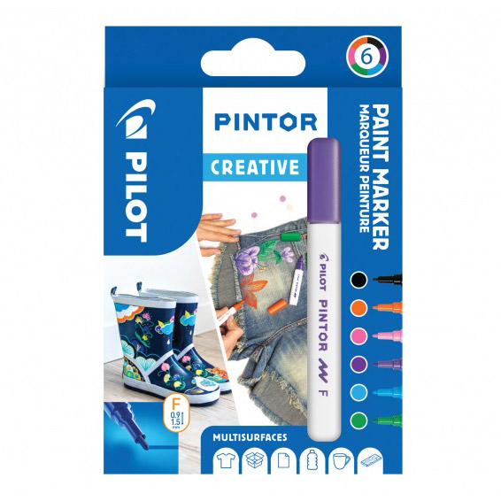 Pintor Fine 6 kpl Creative ryhmässä Kynät / Taiteilijakynät / Maalitussit @ Pen Store (109492)