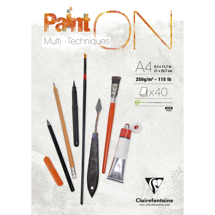 Paint'ON Taiteilijalehtiö A4 ryhmässä Paperit ja Lehtiöt / Taiteilijalehtiöt / Mixed media-lehtiöt @ Pen Store (110403)