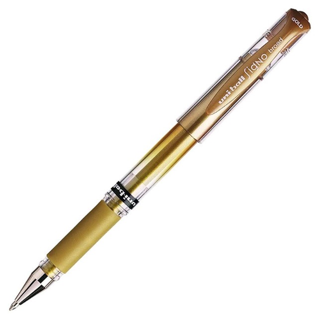 Ball Signo Broad UM-153 Geeli - Metallic Silver ryhmässä Kynät / Kirjoittaminen / Geelikynät @ Pen Store (110444)