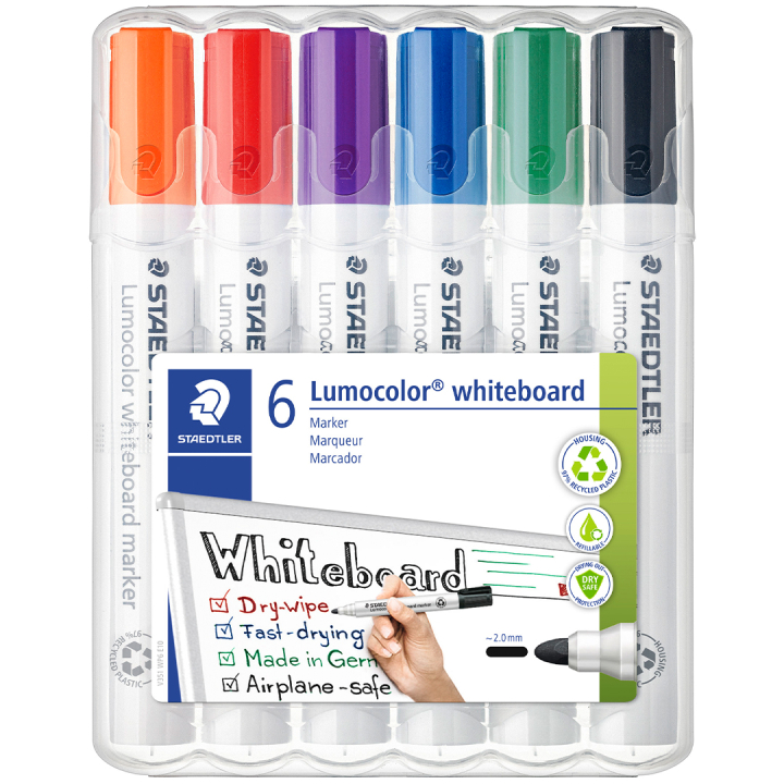 Lumocolor Whiteboard marker 6-pack 2 mm ryhmässä Kynät / Toimisto ja merkkaus / Valkotaulutussit @ Pen Store (111000)