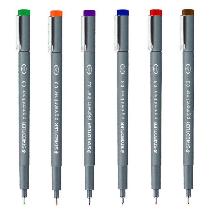 Pigment Liner Color 0.3 mm Blue ryhmässä Kynät / Kirjoittaminen / Finelinerit @ Pen Store (111209)