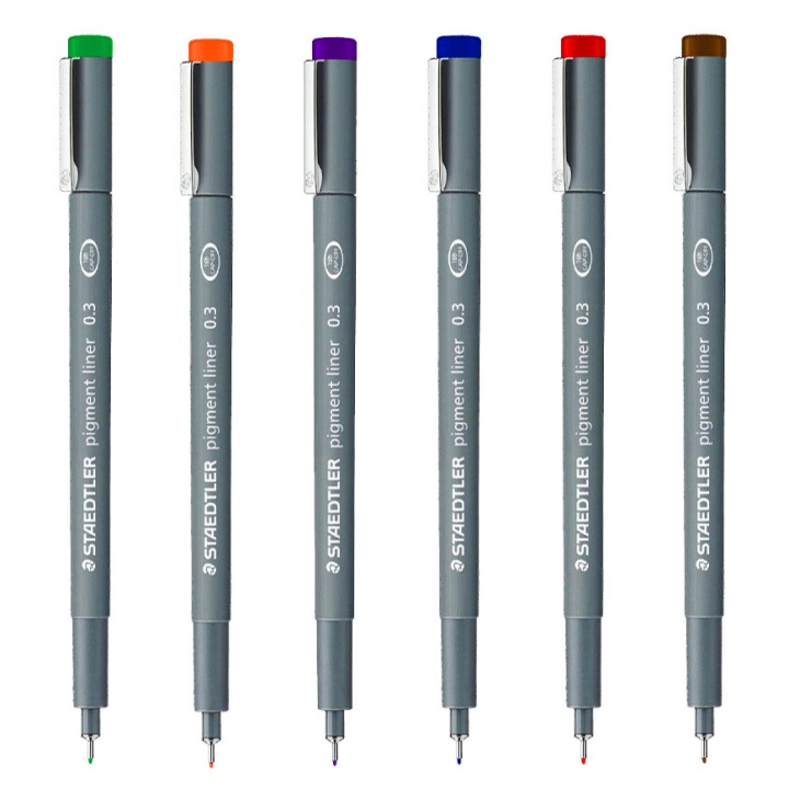 Pigment Liner Color 0.3 mm ryhmässä Kynät / Kirjoittaminen / Finelinerit @ Pen Store (111209_r)