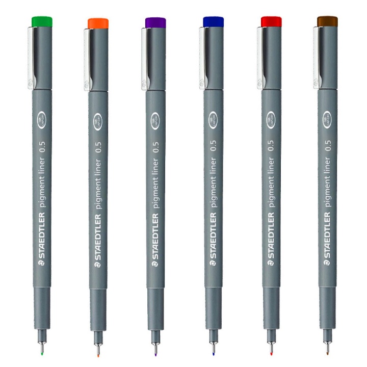 Pigment Liner Color 0.5 mm ryhmässä Kynät / Kirjoittaminen / Finelinerit @ Pen Store (111215_r)