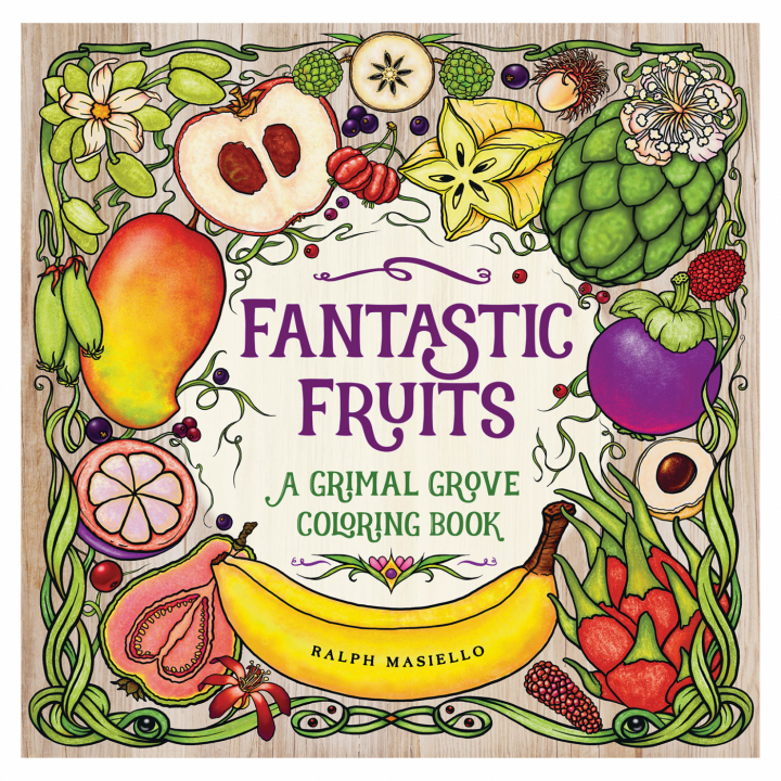 Fantastic Fruits - A Grimal Grove Coloring Book ryhmässä Askartelu ja Harrastus / Kirjat / Aikuisten värityskirjat @ Pen Store (111851)