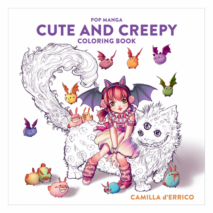 Pop Manga: Cute and Creepy Coloring Book ryhmässä Askartelu ja Harrastus / Kirjat / Aikuisten värityskirjat @ Pen Store (112447)