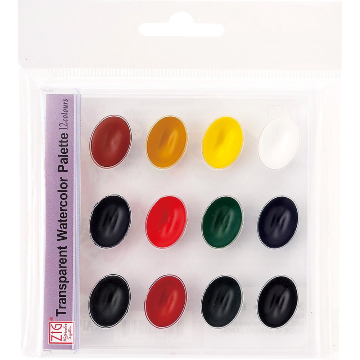 Watercolor System x 12 ryhmässä Taiteilijatarvikkeet / Taiteilijavärit / Akvarellivärit / Vesiväri napissa @ Pen Store (112512)
