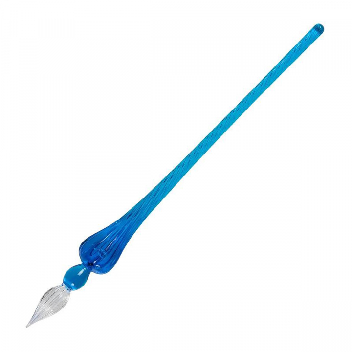 Lasinen kynä Pyöreä 18 cm Blue ryhmässä Askartelu ja Harrastus / Kalligrafia / Kalligrafiakynät @ Pen Store (125228)