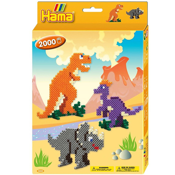 Midi Askarteluhelmet Dinosaur 2000 kpl ryhmässä Kids / Hauskaa oppimista / Putkihelmet ja helmialustat / DIY-paketti putkihelmiä @ Pen Store (126148)