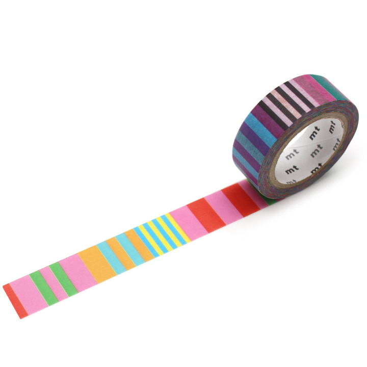 Washi-teippi Candy Stripe ryhmässä Askartelu ja Harrastus / Harrastustarvikkeet / Washiteipit @ Pen Store (126353)