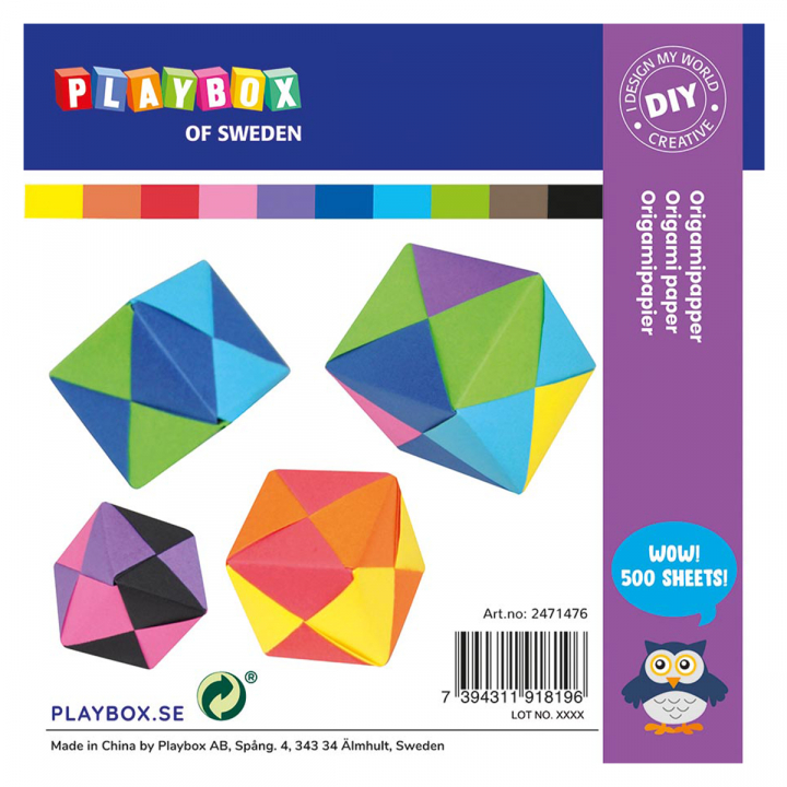 Origamipaperi 500 Arkkia  ryhmässä Kids / Hauskaa oppimista / Paperi ja Piirustusalusta Lapsille @ Pen Store (126885)