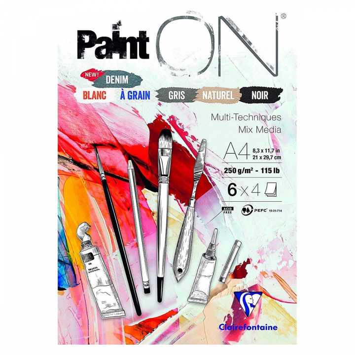 Paint'ON Multi-Techniques Assorted A4 ryhmässä Paperit ja Lehtiöt / Taiteilijalehtiöt / Akryylilehtiöt @ Pen Store (127413)