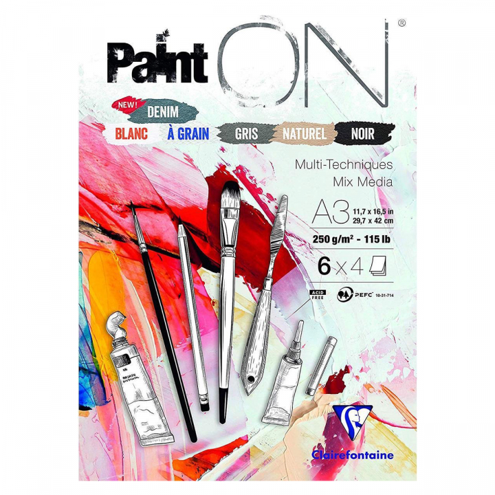 Paint'ON Multi-Techniques Assorted A3 ryhmässä Paperit ja Lehtiöt / Taiteilijalehtiöt / Akryylilehtiöt @ Pen Store (127414)