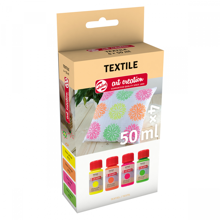 Tekstiilivärit Setti 4 x 50 ml Neon ryhmässä Askartelu ja Harrastus / Värit / Kangasvärit ja -kynät @ Pen Store (127585)