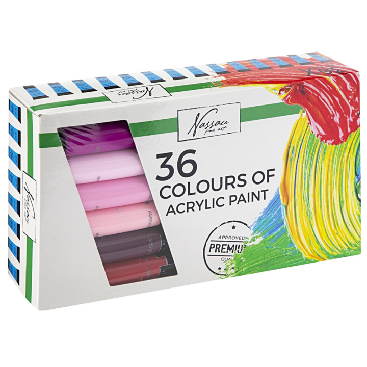 Akryylimaali 20 ml 36-setti ryhmässä Taiteilijatarvikkeet / Taiteilijavärit / Akryylivärit @ Pen Store (128547)