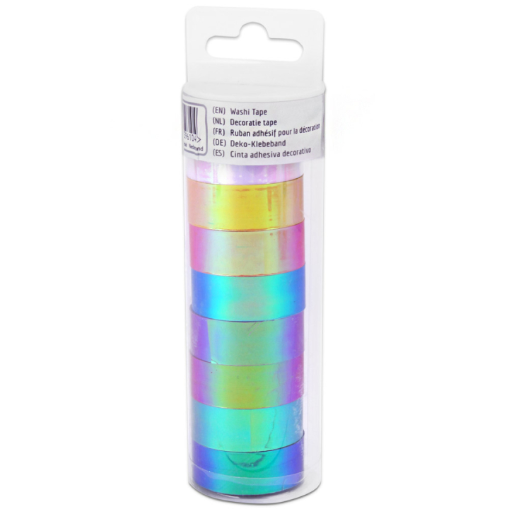 Washi-teippi 8 kpl Iridescent ryhmässä Kids / Hauskaa oppimista / Teippi lapsille @ Pen Store (128583)