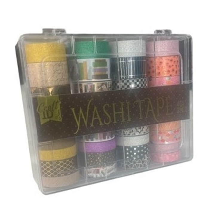Washi-teippi 40 kpl + säilytyslaatikko ryhmässä Askartelu ja Harrastus / Harrastustarvikkeet / Washiteipit @ Pen Store (128586)