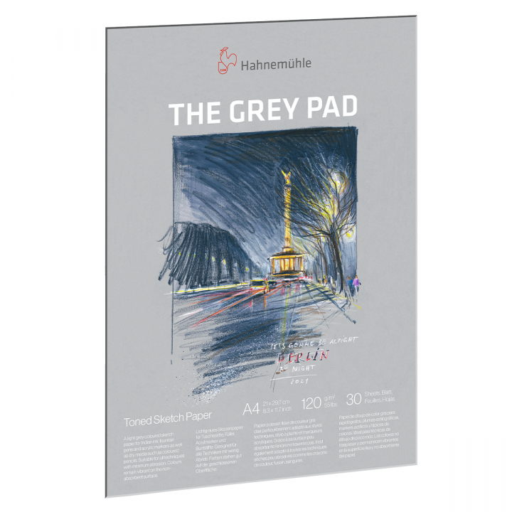 The Grey Pad Luonnoslehtiö A4 120g ryhmässä Paperit ja Lehtiöt / Taiteilijalehtiöt / Värillinen paperi @ Pen Store (128670)