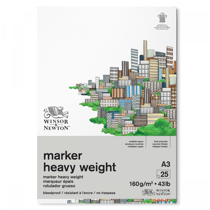 Marker-lehtiö Heavyweight A3 160g ryhmässä Paperit ja Lehtiöt / Taiteilijalehtiöt / Marker-lehtiöt @ Pen Store (128714)