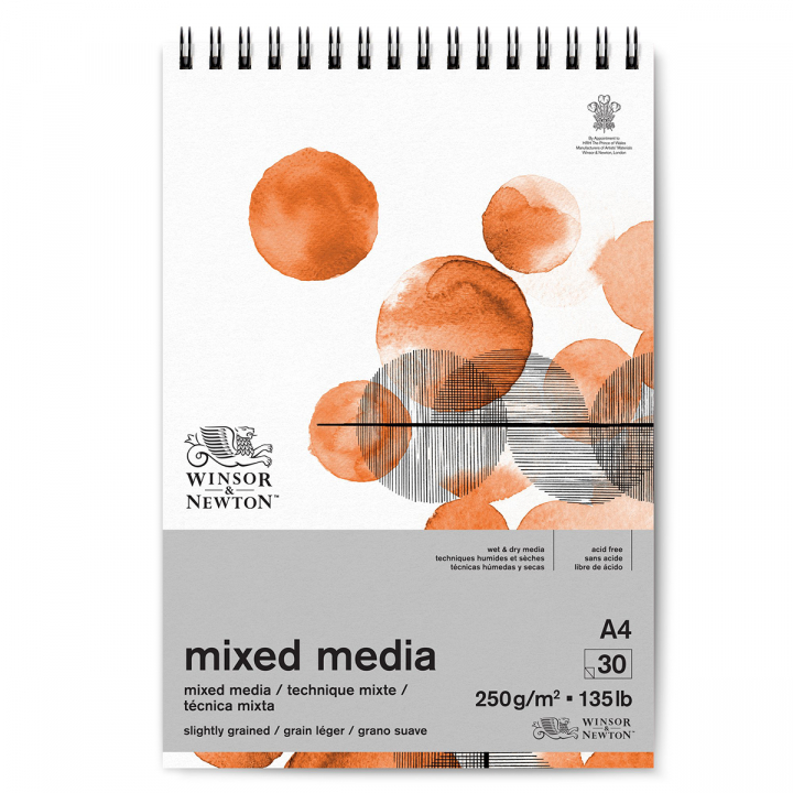 Mixed Media Kierrelehtiö A4 250g ryhmässä Paperit ja Lehtiöt / Taiteilijalehtiöt / Mixed media-lehtiöt @ Pen Store (128715)