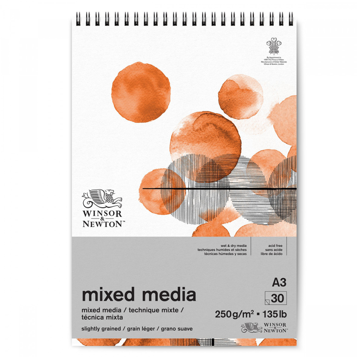Mixed Media Kierrelehtiö A3 250g ryhmässä Paperit ja Lehtiöt / Taiteilijalehtiöt / Mixed media-lehtiöt @ Pen Store (128716)