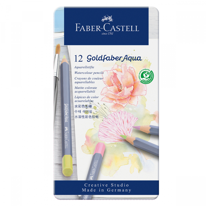Goldfaber Aqua Akvarellikynät 12-setti Pastel ryhmässä Kynät / Taiteilijakynät / Akvarellikynät @ Pen Store (128726)