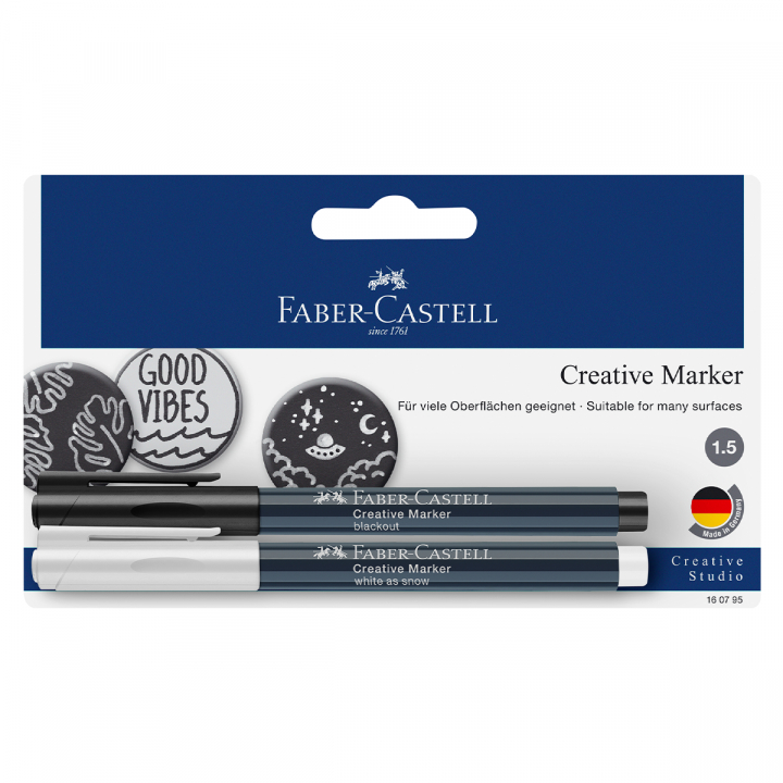 Creative Marker Set Musta/Valkoinen ryhmässä Kynät / Kirjoittaminen / Finelinerit @ Pen Store (128727)