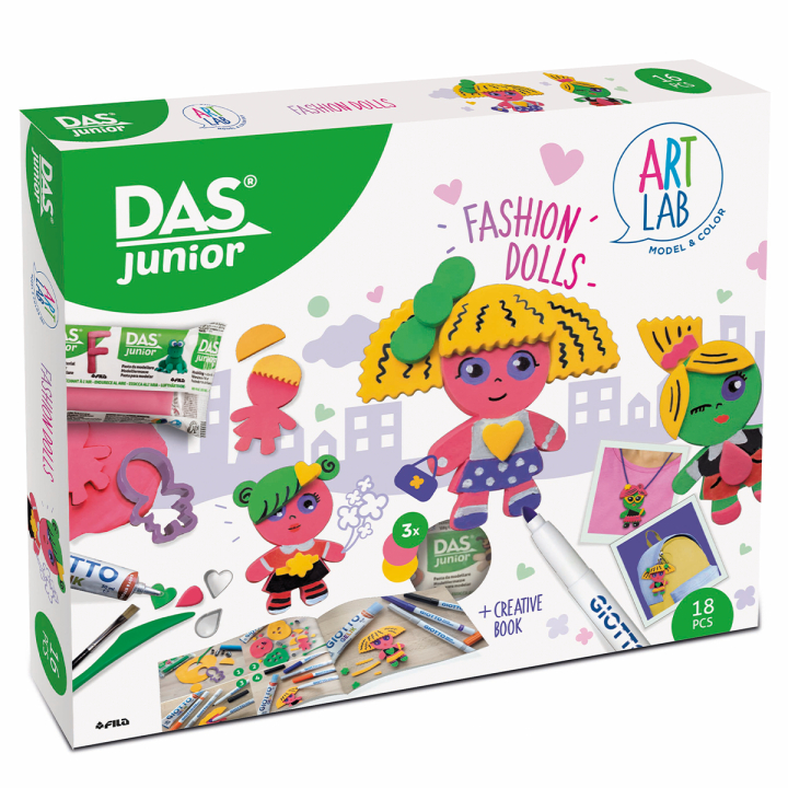 Junior Art Lab Fashion Dolls ryhmässä Kids / Lasten askartelu ja värit / Savella askartelu @ Pen Store (128985)