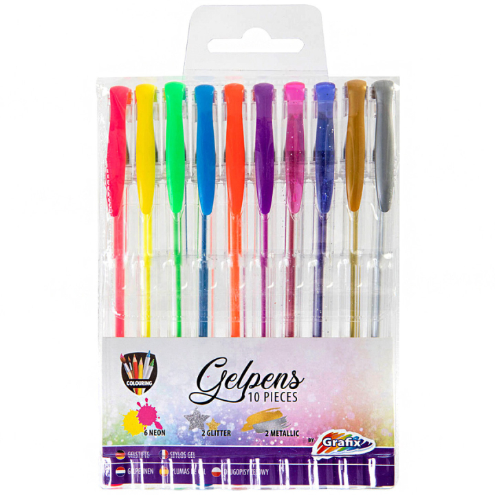 Gel pens 10-set ryhmässä Kids / Lastenkynät / Lasten kirjoituskynät @ Pen Store (129325)