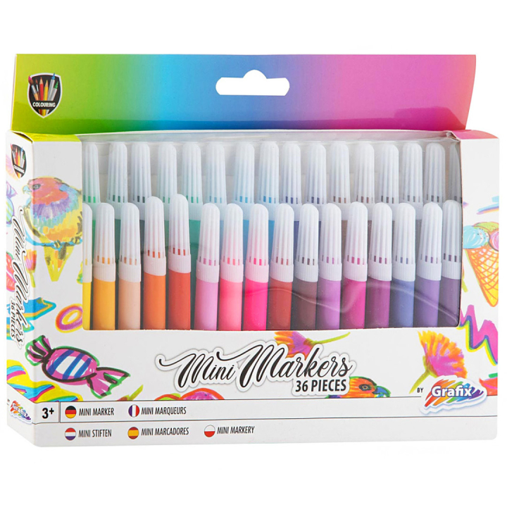 Mini Markers 36-set ryhmässä Kids / Lastenkynät / Lasten tussit @ Pen Store (129329)