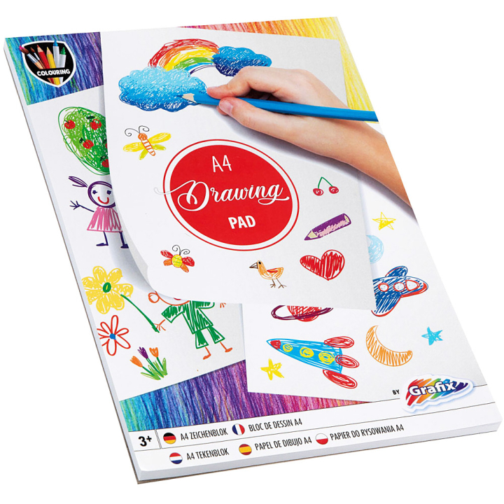 Drawing Pad Kids A4 72 sheets ryhmässä Kids / Hauskaa oppimista / Paperi ja Piirustusalusta Lapsille @ Pen Store (129333)