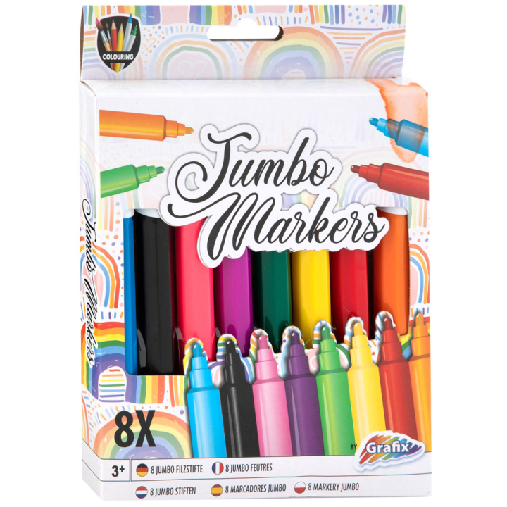 Jumbo Markers 8-setti ryhmässä Kids / Lastenkynät / Lasten tussit @ Pen Store (129335)