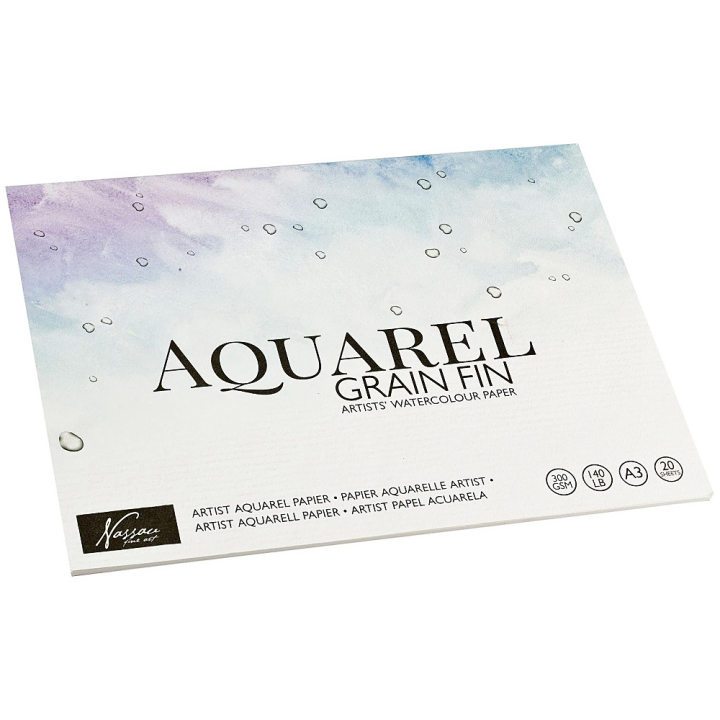 Paper Aquarel A3, 20 sheets ryhmässä Paperit ja Lehtiöt / Taiteilijalehtiöt / Akvarellipaperit @ Pen Store (129357)