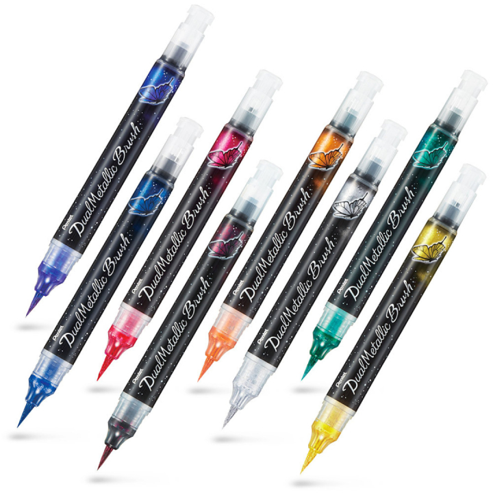 Dual Metallic Brush ryhmässä Kynät / Taiteilijakynät / Sivellinkynät @ Pen Store (129525_r)