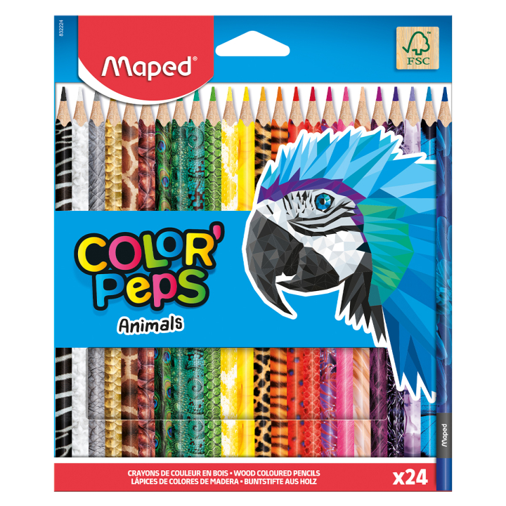 Värikynät Color Peps Animal 24 kpl ryhmässä Kids / Lastenkynät / Lasten värikynät @ Pen Store (129648)