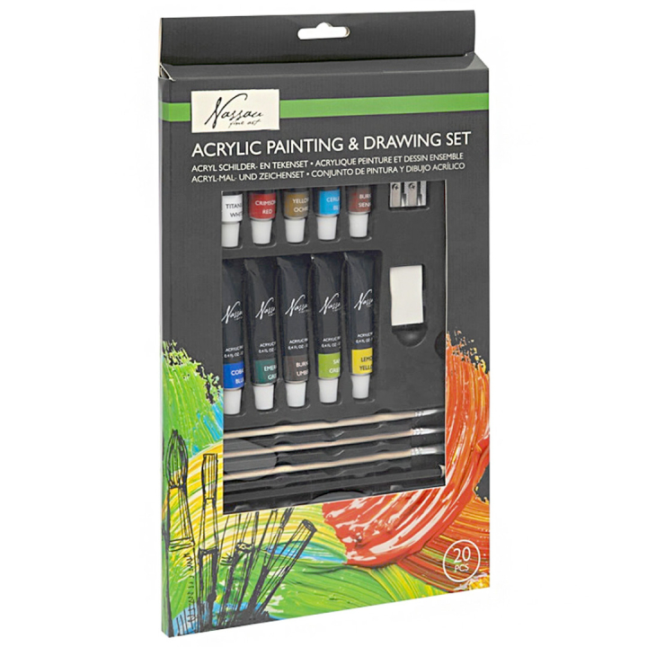 Maalaus- ja piirustussarja ryhmässä Taiteilijatarvikkeet / Taiteilijavärit / Akryylivärit @ Pen Store (129936)
