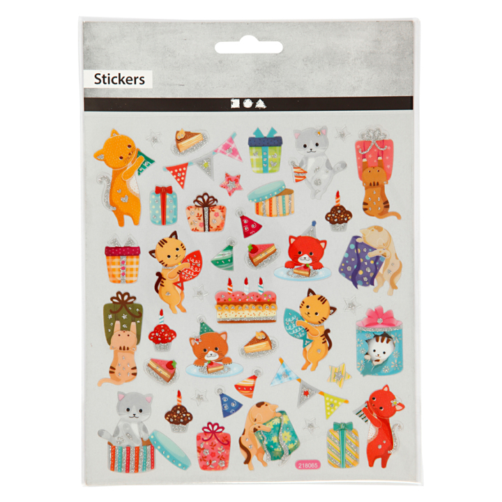 Stickers Kissan juhlat 1 arkki ryhmässä Kids / Hauskaa oppimista / Stickers @ Pen Store (129981)