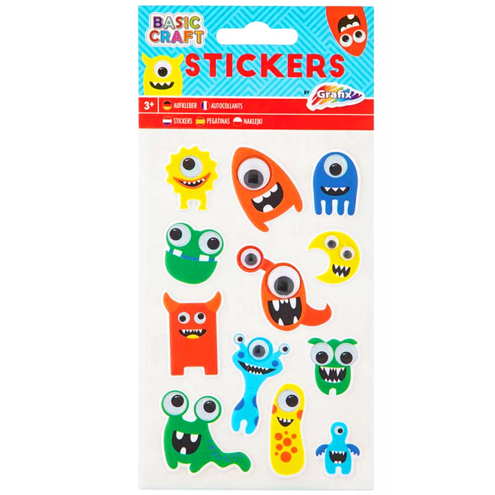 Stickers Monster 1 arkki ryhmässä Kids / Hauskaa oppimista / Stickers @ Pen Store (130051)