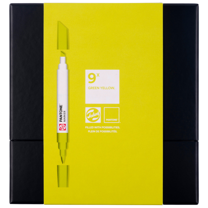 Marker 9 kpl Green Yellow ryhmässä Kynät / Taiteilijakynät / Maalitussit @ Pen Store (130488)