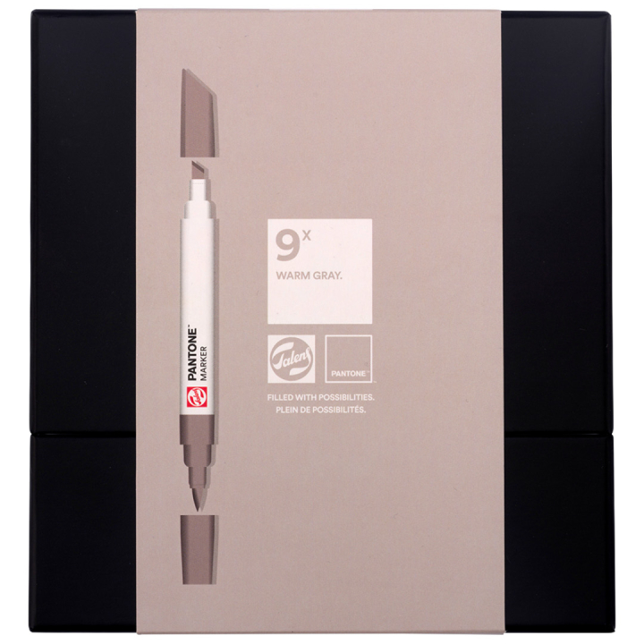 Marker 9 kpl Warm Gray ryhmässä Kynät / Taiteilijakynät / Maalitussit @ Pen Store (130491)