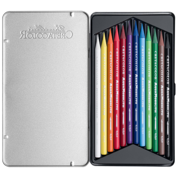 Aqua Monolith Akvarellikynät 12-setti ryhmässä Kynät / Taiteilijakynät / Akvarellikynät @ Pen Store (130577)