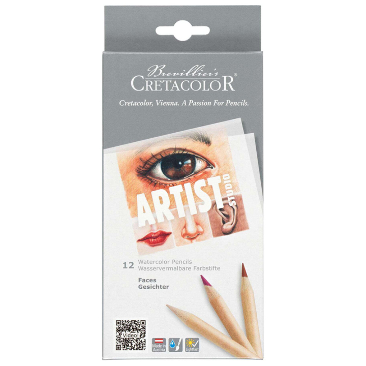 Artist Studio Akvarellikynät Faces 12 setti ryhmässä Kynät / Taiteilijakynät / Akvarellikynät @ Pen Store (130578)