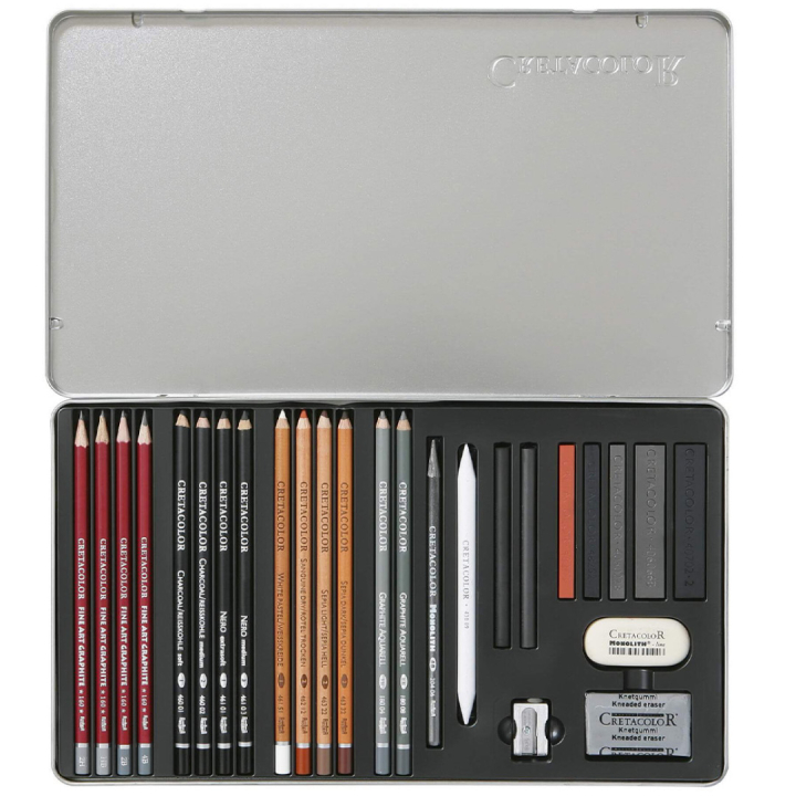Teacher's Choice Piirustussarja 26 kpl ryhmässä Taiteilijatarvikkeet / Liidut ja lyijyt / Grafiitti ja lyijyt @ Pen Store (130580)
