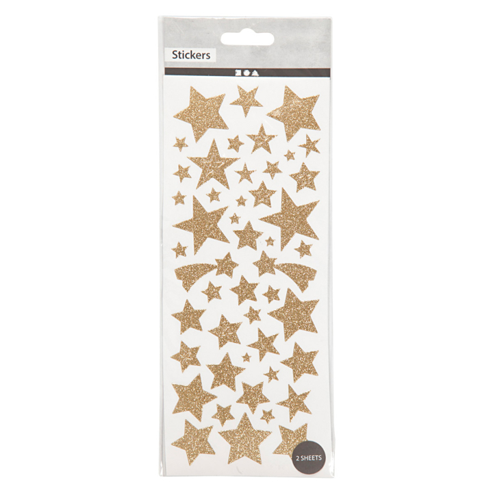 Stickers Kultaisia tähtiä 2 arkkia ryhmässä Kids / Hauskaa oppimista / Stickers @ Pen Store (130586)