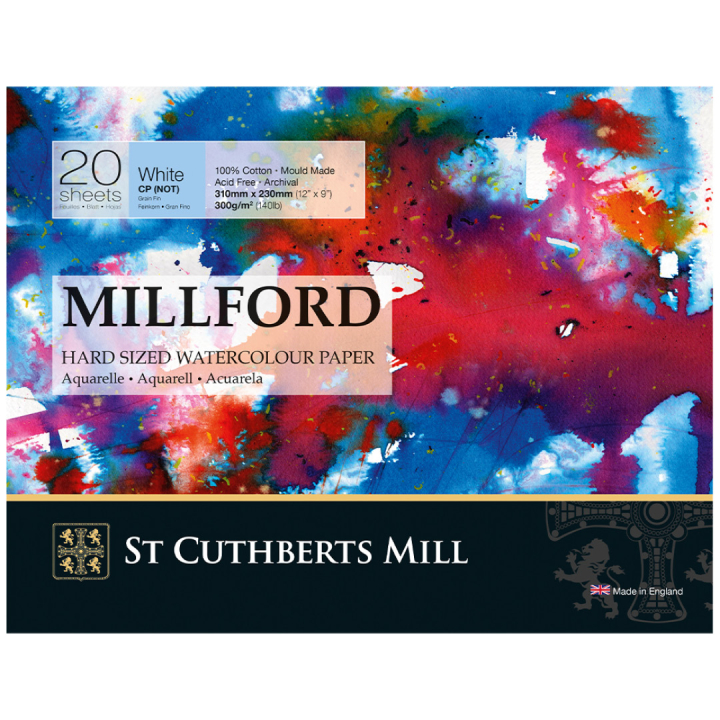 Millford Akvarelliilehtiö 310x230 mm 300g CP ryhmässä Paperit ja Lehtiöt / Taiteilijalehtiöt / Akvarellipaperit @ Pen Store (130638)