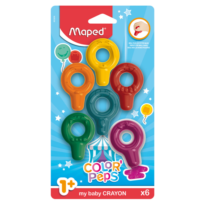 Color'Peps Vauva väriliidut 6-setti ryhmässä Kids / Lastenkynät / Lasten liidut @ Pen Store (130671)