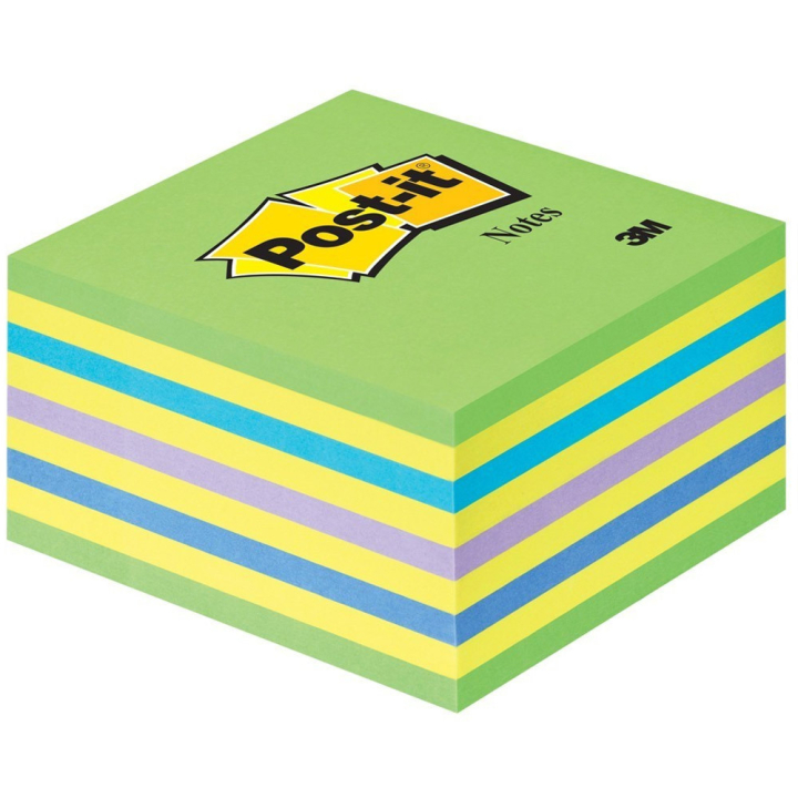 Post-it Note Cube 76x76 Vihreä mix ryhmässä Paperit ja Lehtiöt / Kirjoitus ja muistiinpanot / Post-it ja muistilaput @ Pen Store (130685)