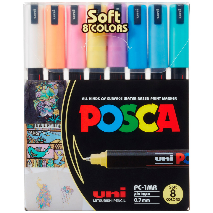 PC-1MR Soft Colours 8-setti ryhmässä Kynät / Taiteilijakynät / Akryylitussit @ Pen Store (130696)