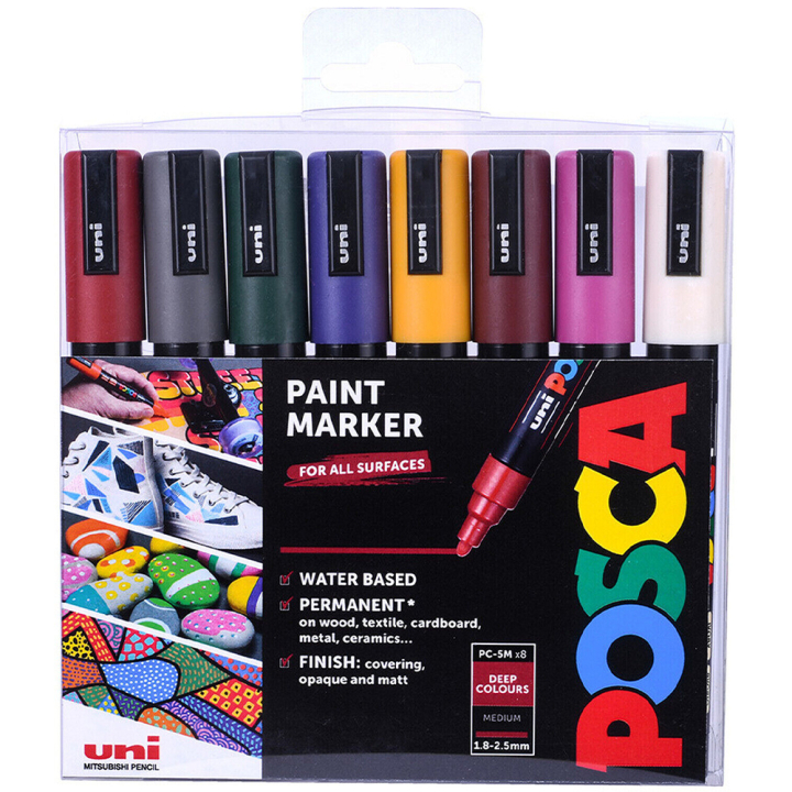 PC-5M Deep Colours 8-setti ryhmässä Kynät / Taiteilijakynät / Akryylitussit @ Pen Store (130700)